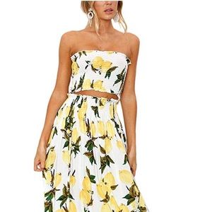 Two piece midi skirt set